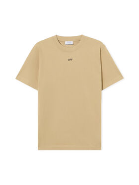 OFF WHITE Croco Arrow T-Shirt CREME BRULÉE - BLACK OMAA027S25JER00C