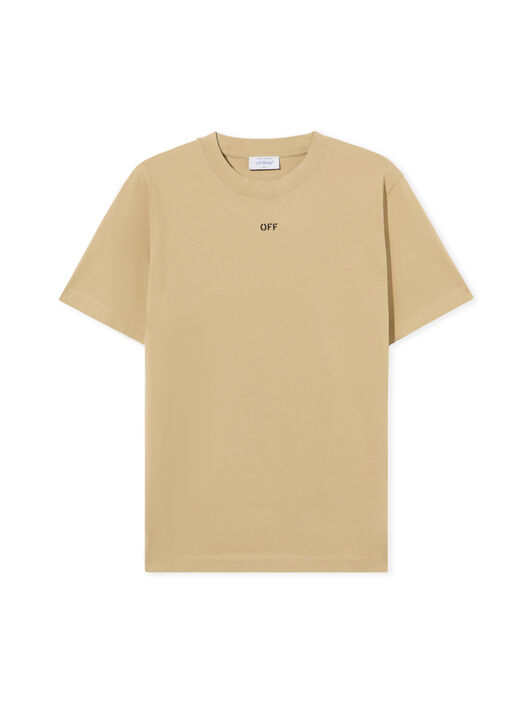 OFF WHITE Croco Arrow T-Shirt CREME BRULÉE - BLACK OMAA027S25JER00C