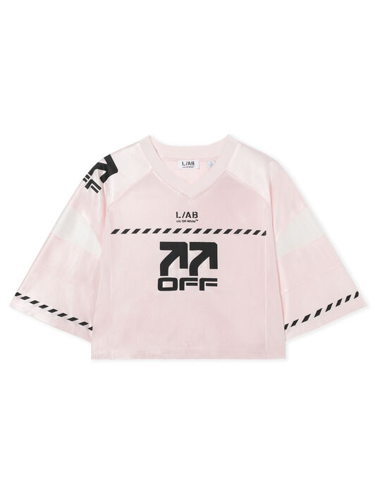 LAB L/AB Cropped Graphic Jersey Top Cradle Pink LABF2639A00045T