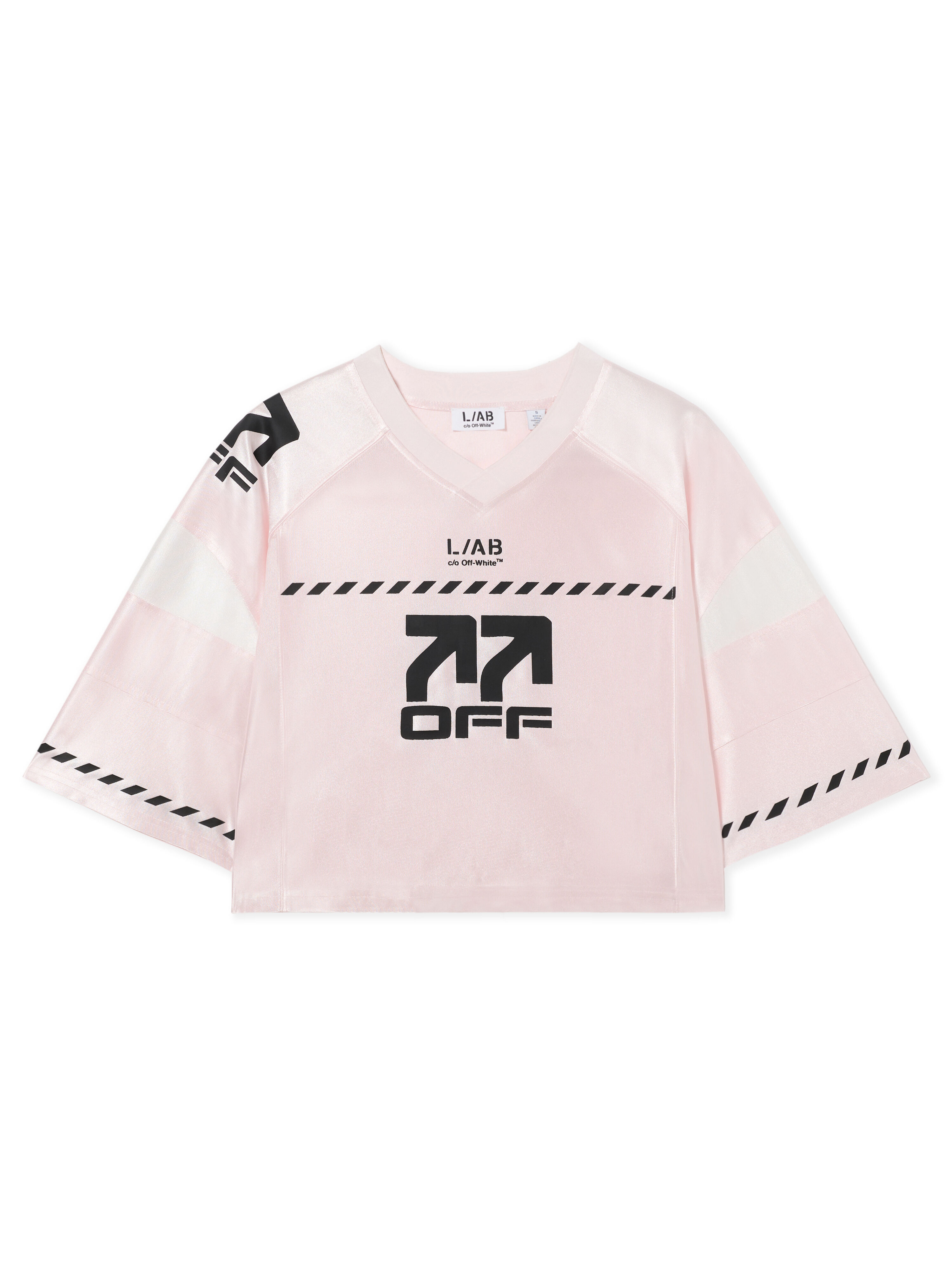 LAB L/AB Cropped Graphic Jersey Top Cradle Pink LABF2639A00045T