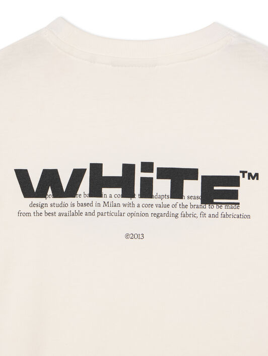 OFF WHITE Type Logo Logo T-Shirt WHITE - BLACK OBAA002F25JER002