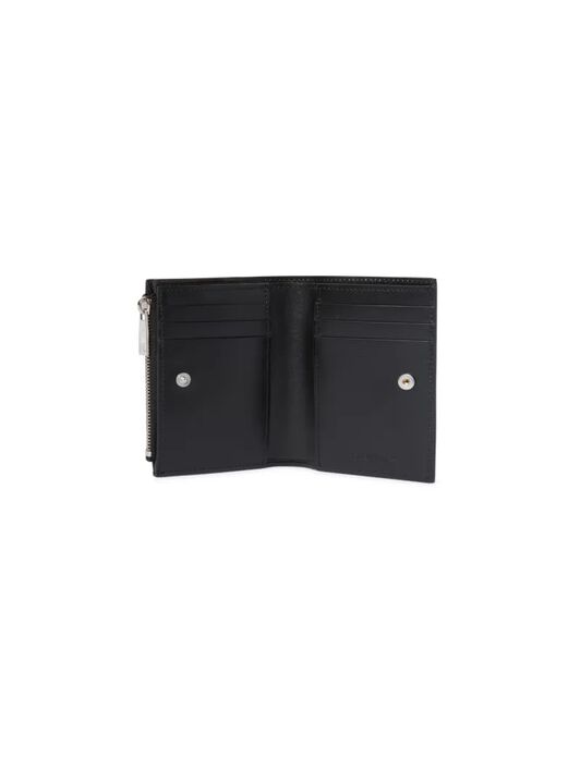 OFF WHITE Jitney Quote Zipped Bifold Wallet BLACK - WHITE OWNC072C99LEA001