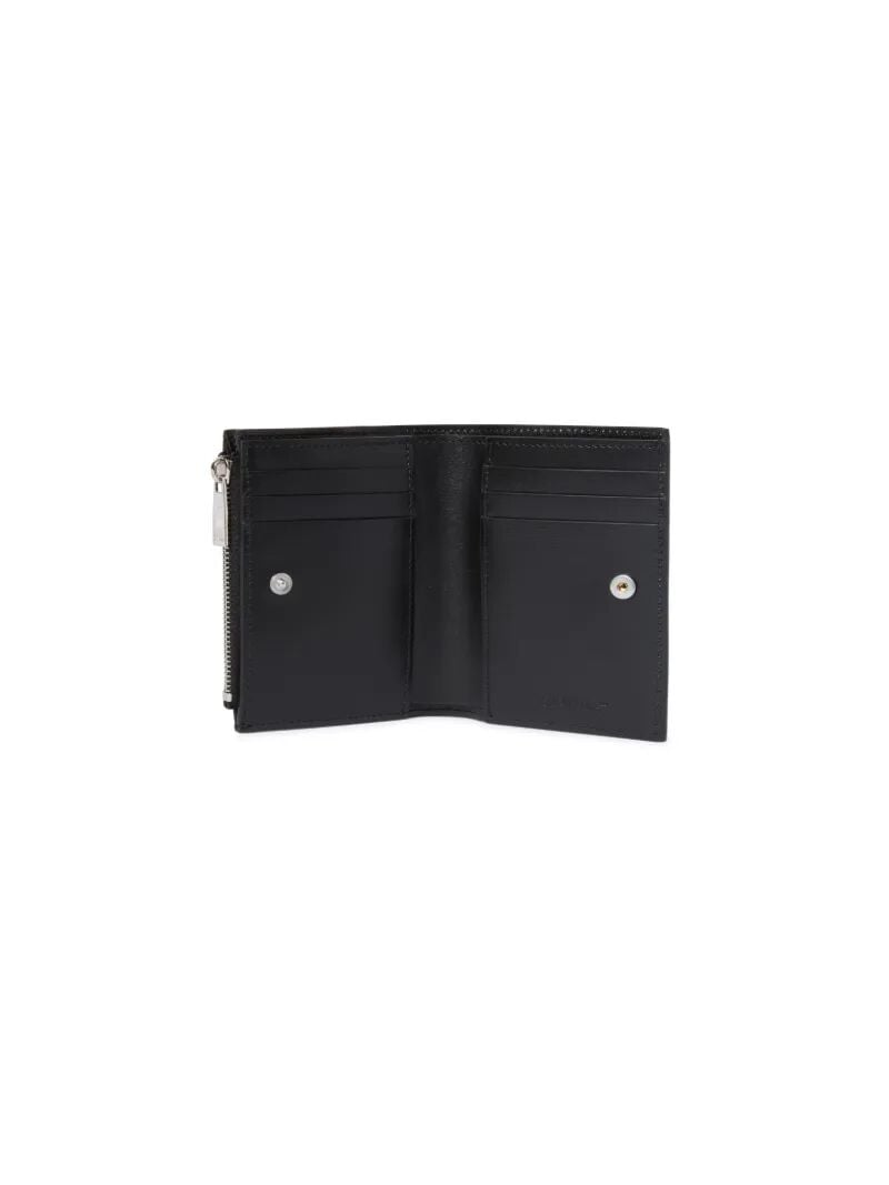 OFF WHITE Jitney Quote Zipped Bifold Wallet BLACK - WHITE OWNC072C99LEA001