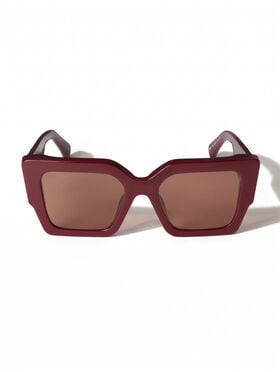 OFF WHITE Catalina Brown Lens Sunglasses Burgundy OW107225355