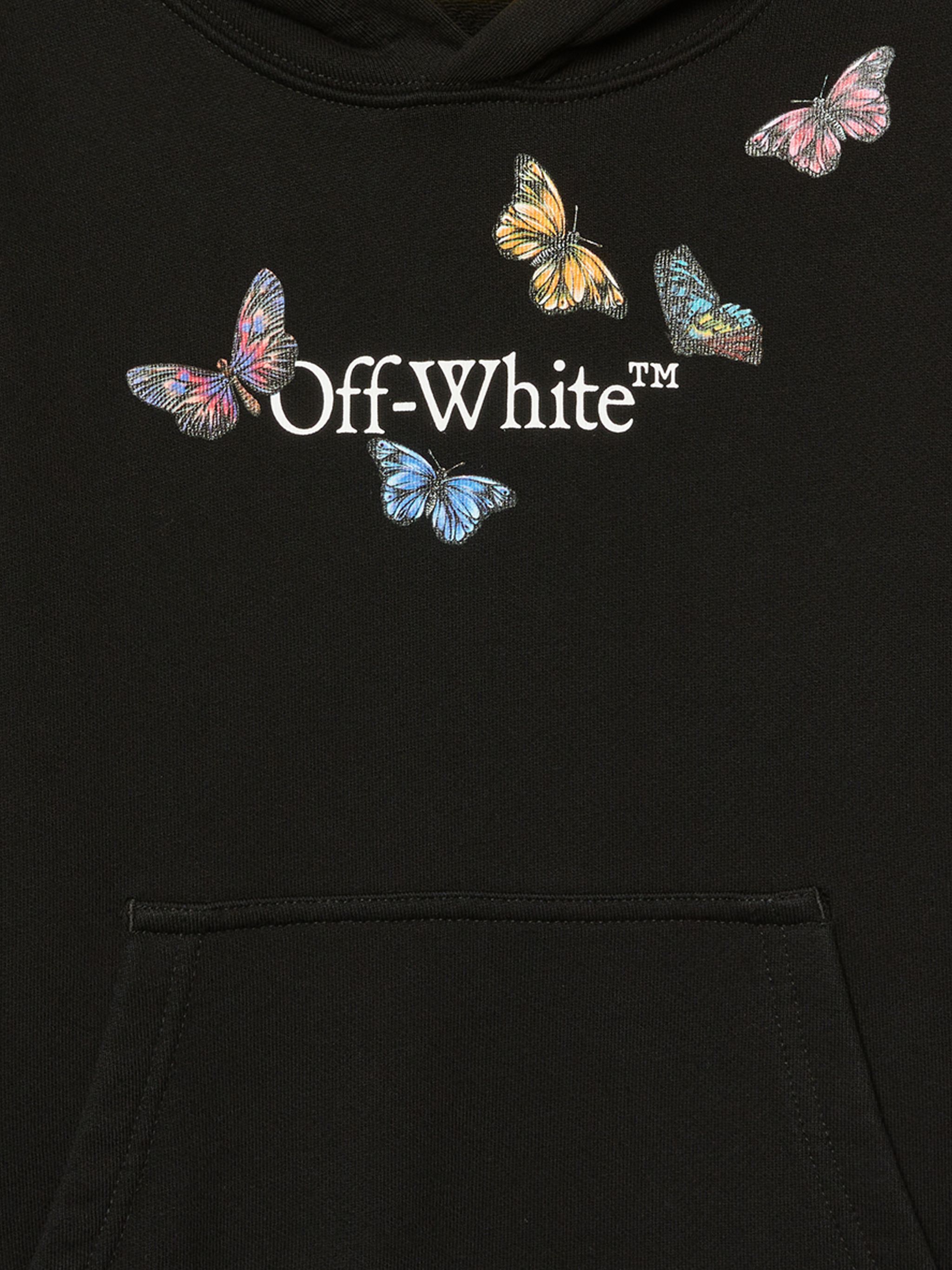 OFF WHITE Butterfly Bookish Hoodie BLACK OGBB002S25FLE001