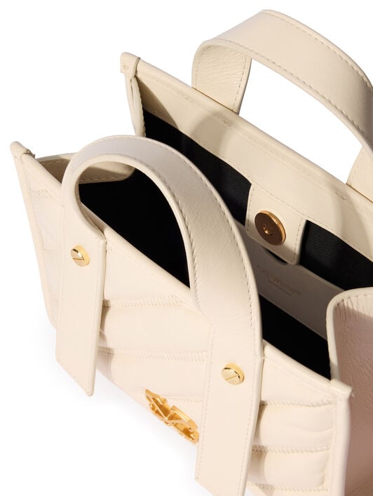 Quilted Leather Tote Bag OFF WHITE Quilted Leather Tote Bag DUST - NO COLOR OWNA238C99LEA001