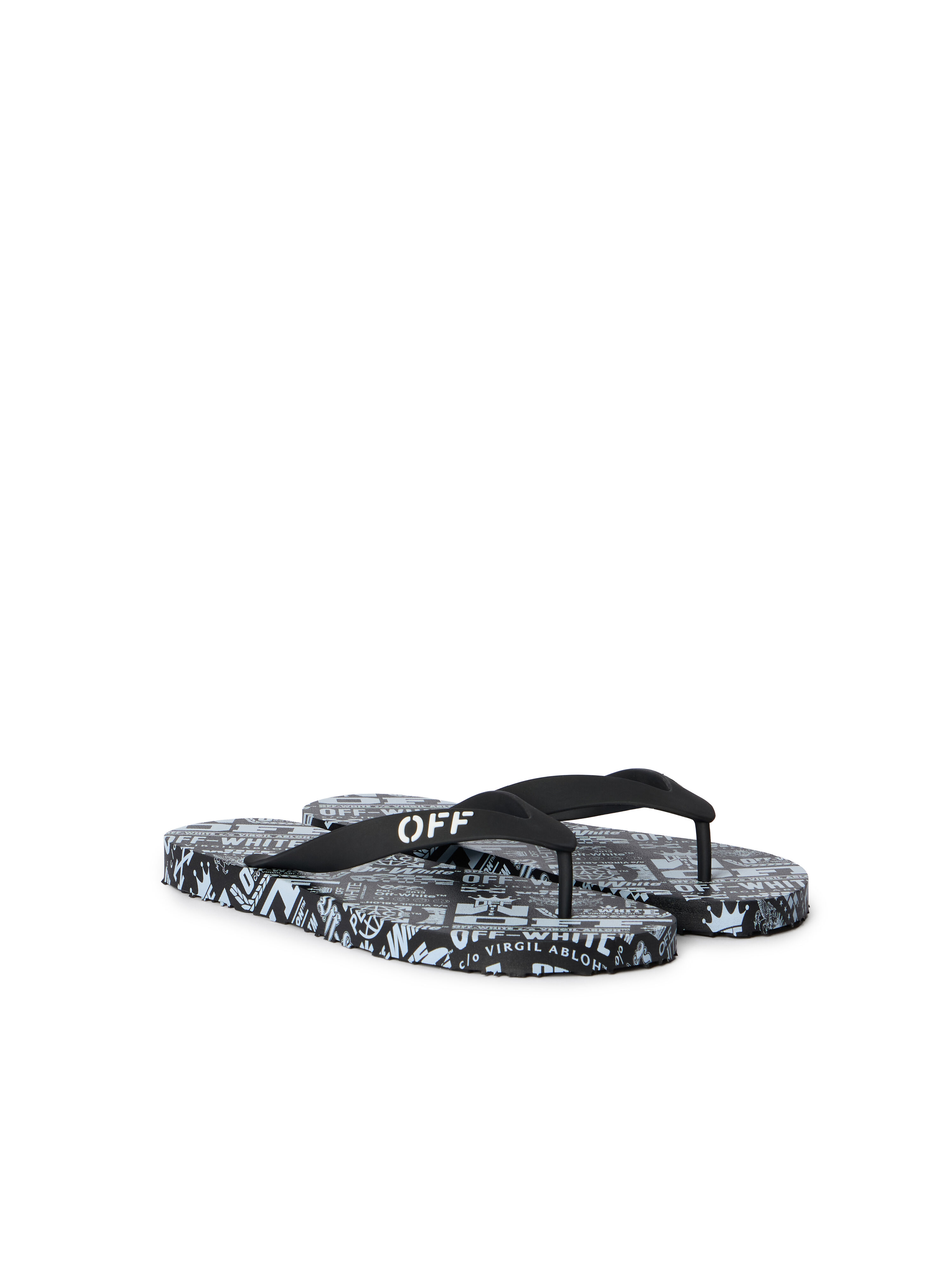 OFF WHITE OFF STAMP FLIP FLOP WHITE SNOW - BLACK OWIO001F25MAT001
