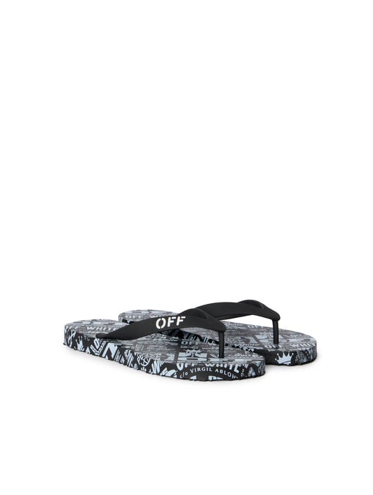 OFF STAMP FLIP FLOP OFF WHITE OFF STAMP FLIP FLOP WHITE SNOW - BLACK OWIO001F25MAT001