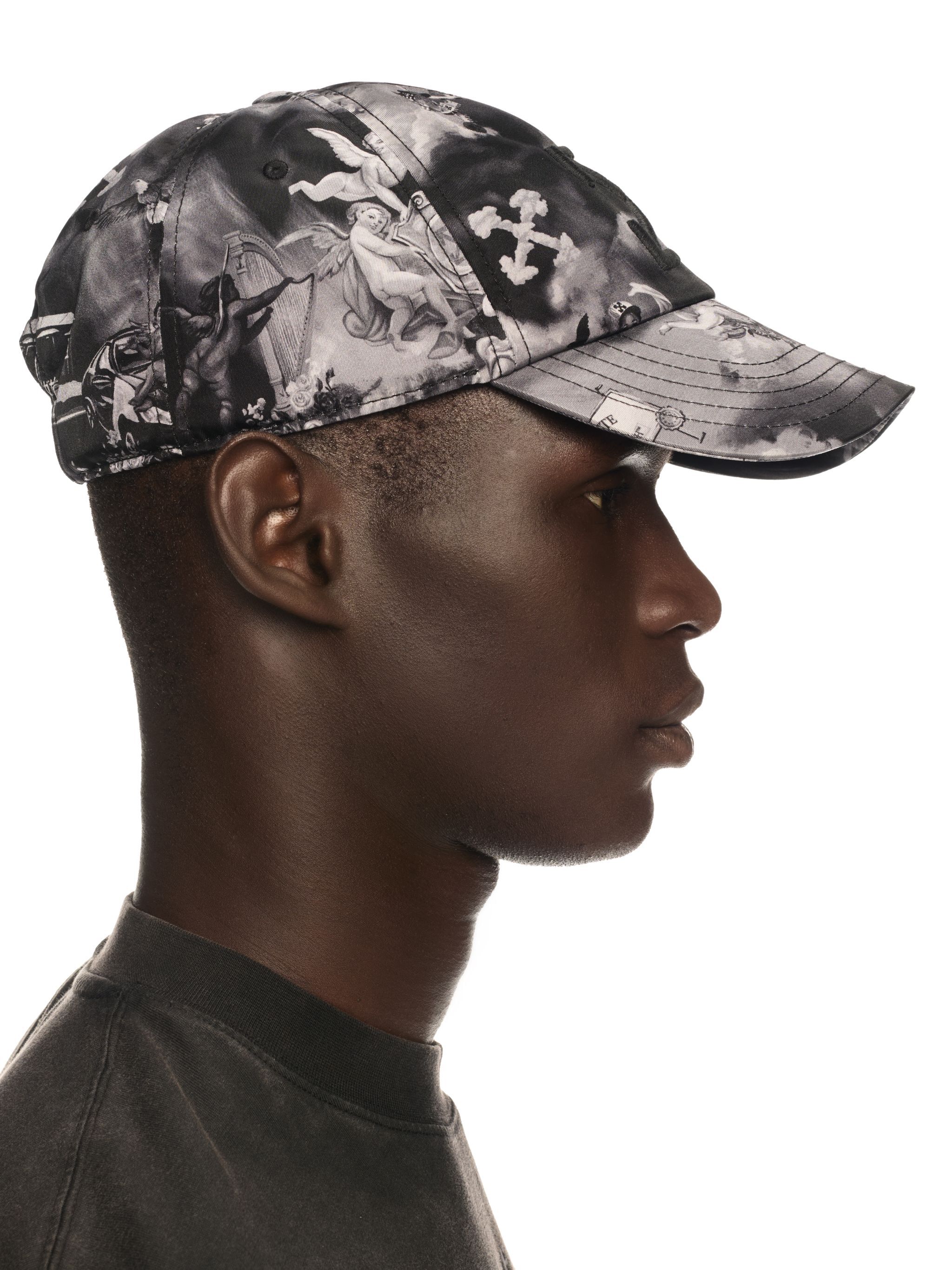 OFF WHITE Black Fresco Baseball Cap BLACK OMLA049S25FAB008