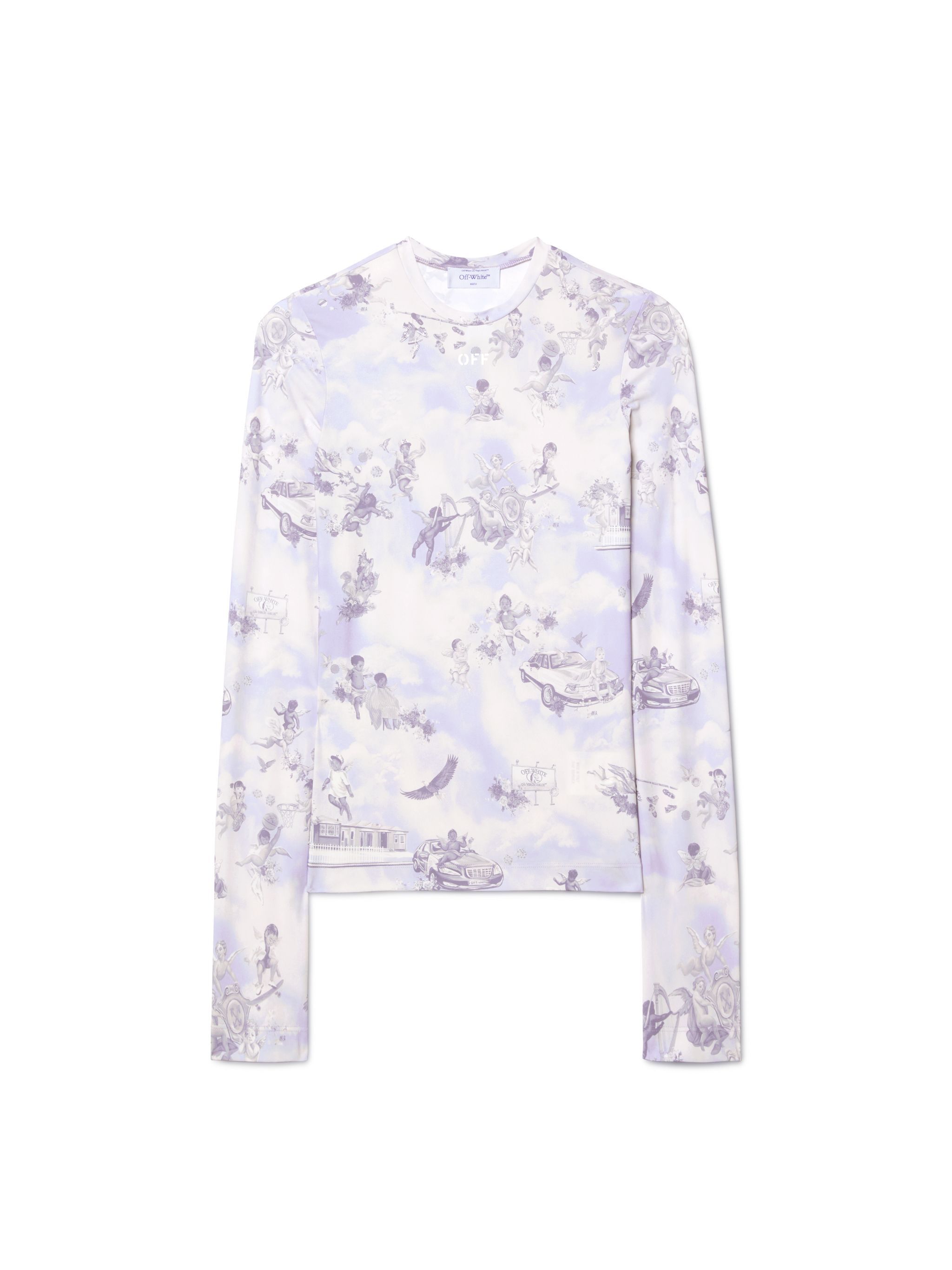 OFF WHITE White Fresco Long-Sleeved Top PURPLE OWAD136S25JER003