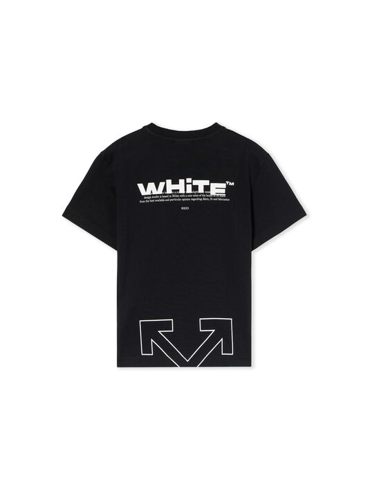 OFF WHITE Type Logo Logo T-Shirt BLACK - WHITE OBAA002F25JER002