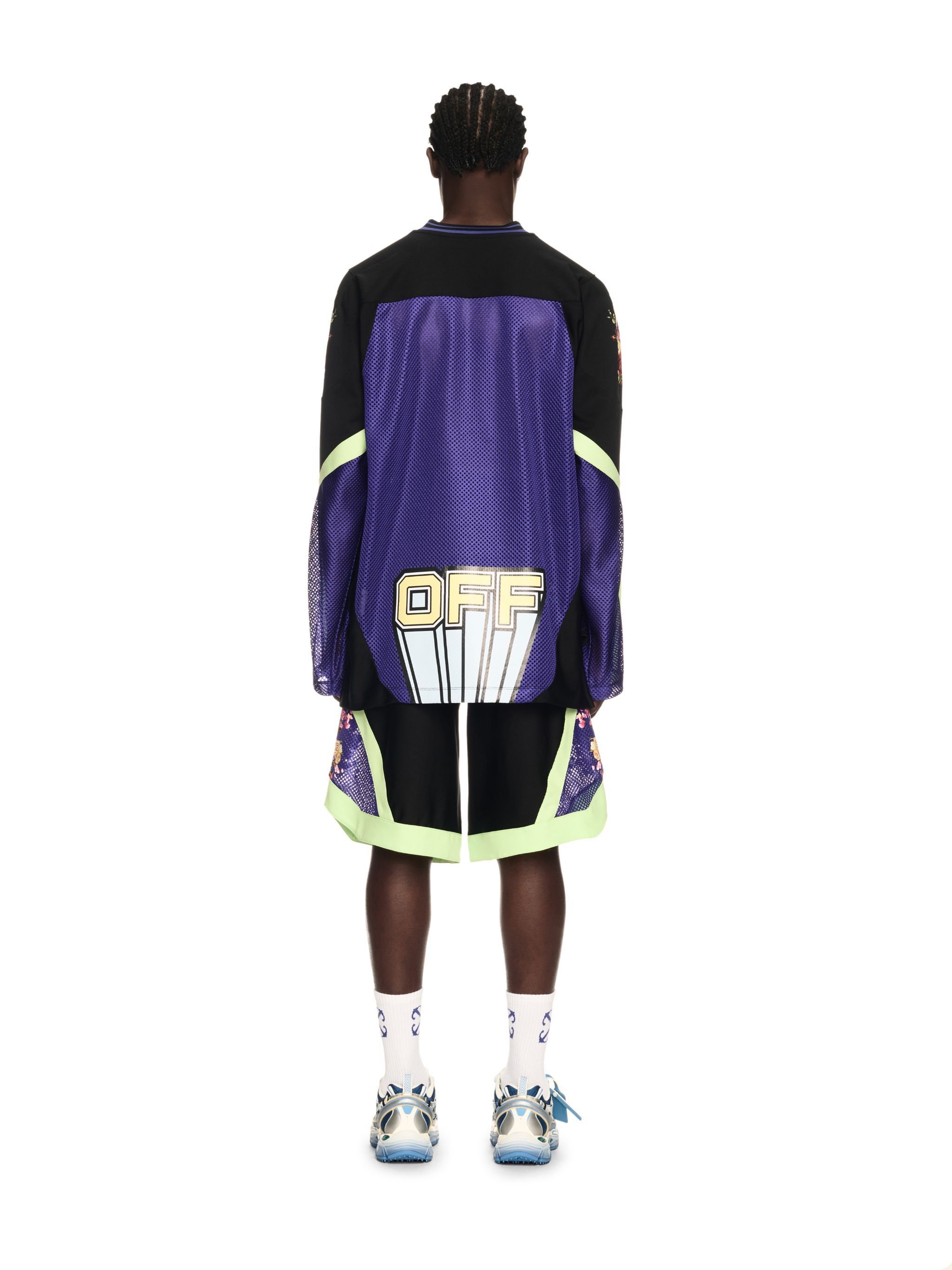 OFF WHITE Black Car Fresco Hockey Shorts BLACK OMCB09FS25JER001