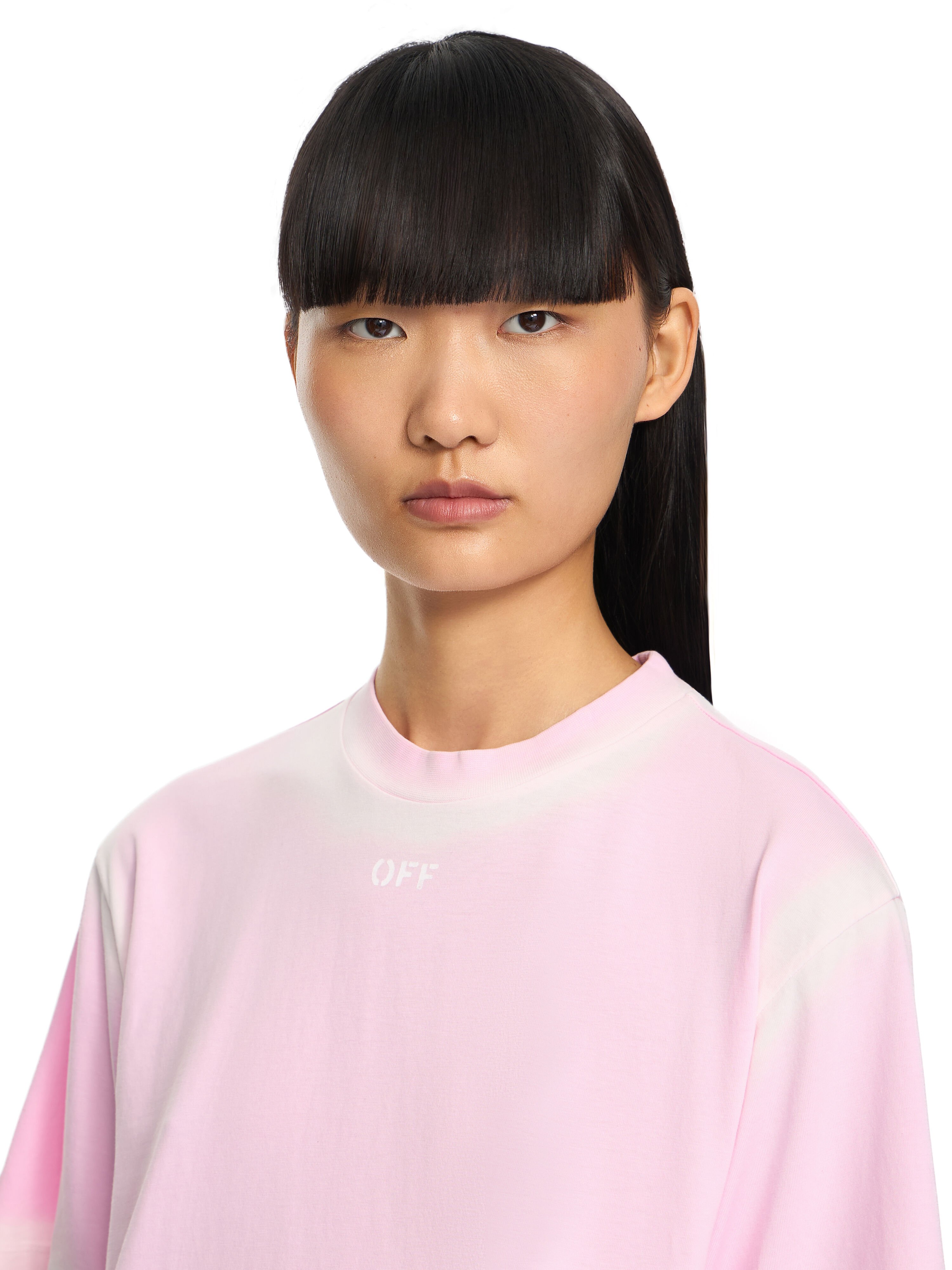 OFF WHITE T-shirt Spray Off Stamp Boxy Soft Pink-White 2AA124S26JER007
