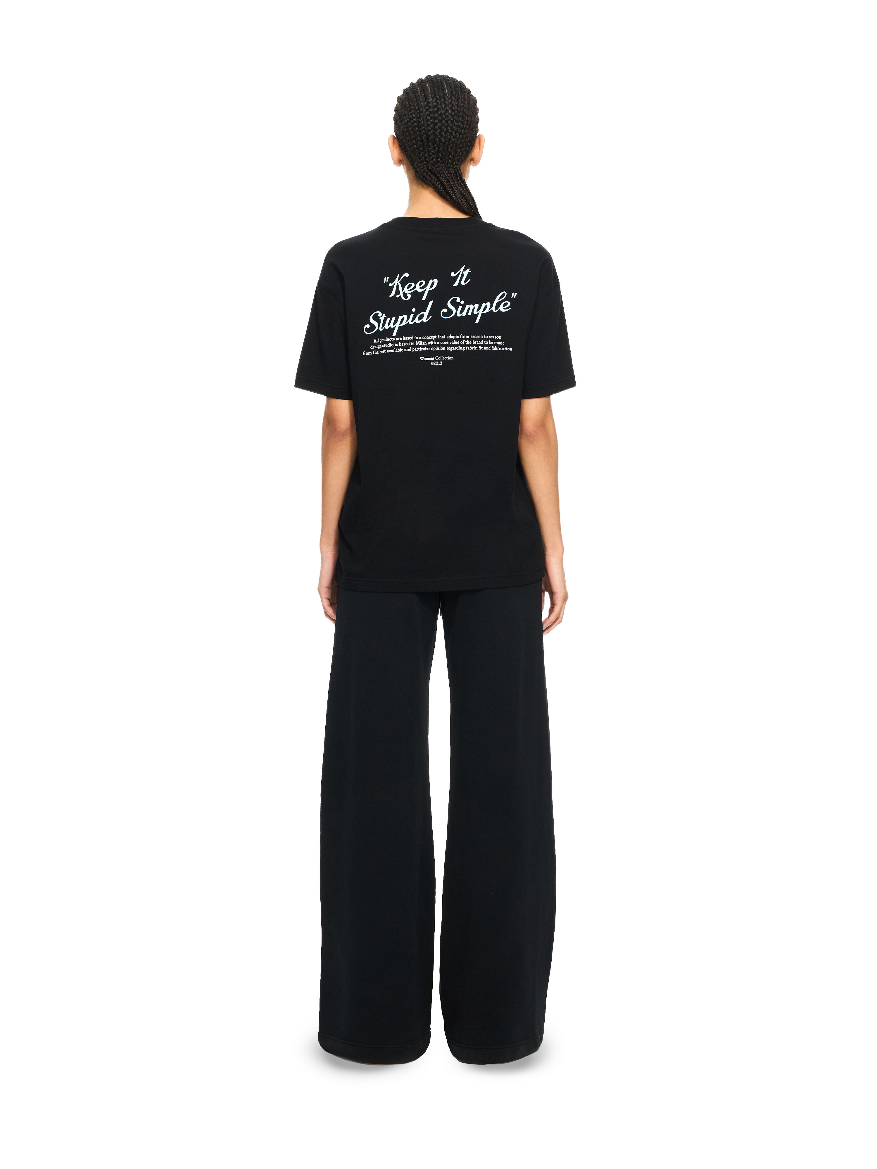 OFF WHITE Kiss Quote T-shirt Black-White 2AA089S26JER007