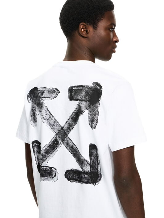 OFF WHITE Spray Arrow Slim T-shirt WHITE-BLACK 44MAA027G5J00I