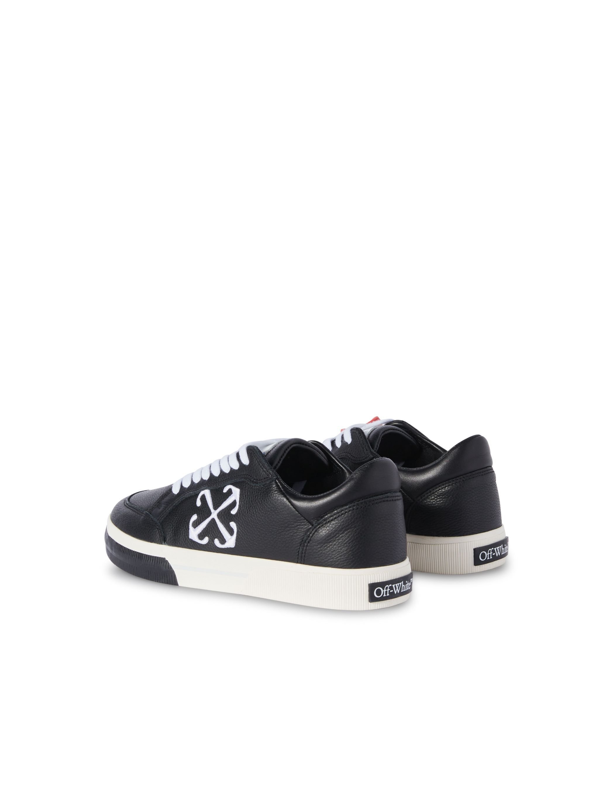 OFF WHITE New Low Vulcanized Leather BLACK OMIA293C99LEA001