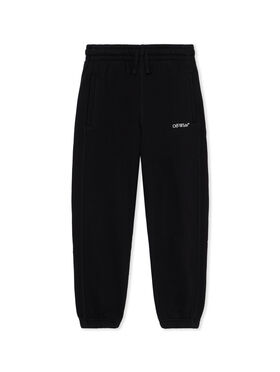 OFF WHITE Bookish Diagonal Logo Sweatpants BLACK - WHITE OBCH001F25FLE004