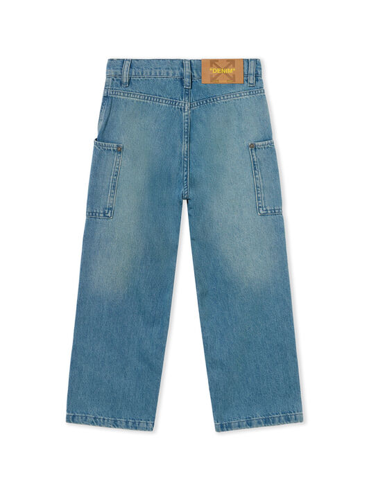 Arrow Label Denim Cargo Pants OFF WHITE Arrow Label Denim Cargo Pants SAND BLUE 44BYB003F26D001