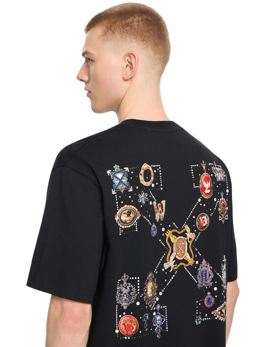 OFF WHITE Jewel Arrow Skate S/S Tee BLACK 44MAA120S26J003