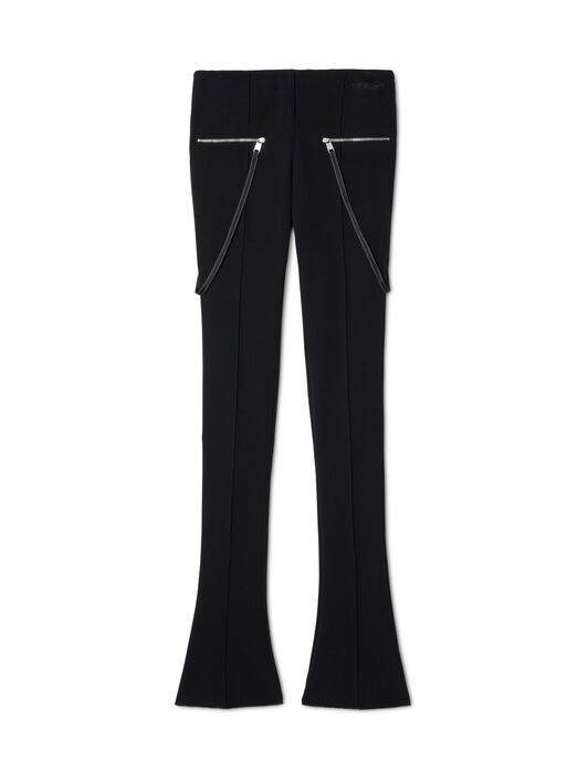 OFF WHITE Black Britney Zip Pants BLACK OWCA18CS25JER002