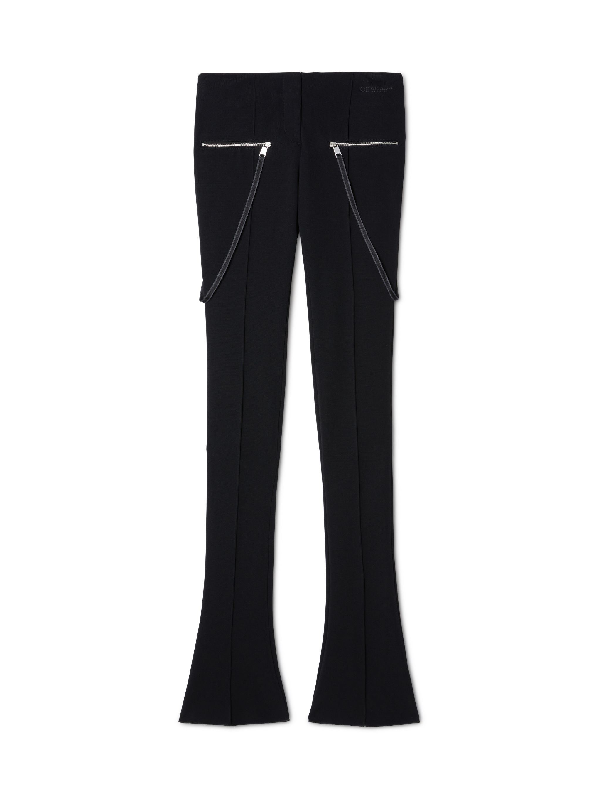OFF WHITE Black Britney Zip Pants BLACK OWCA18CS25JER002