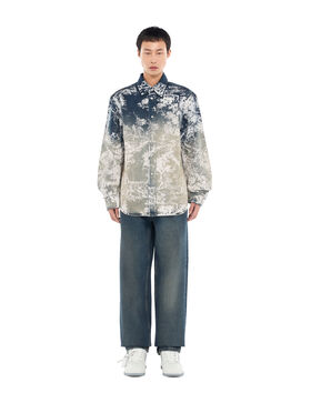 OFF WHITE City Nature Regular Denim Shirt OMBRE BLEACH BLUE 44MYD05YF26D004
