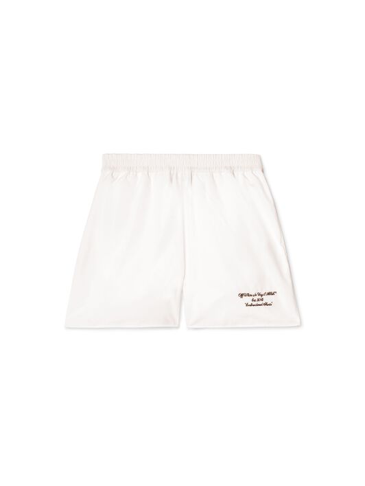 OFF WHITE White Poplin Shorts WHITE OWCB05DS25FAB001