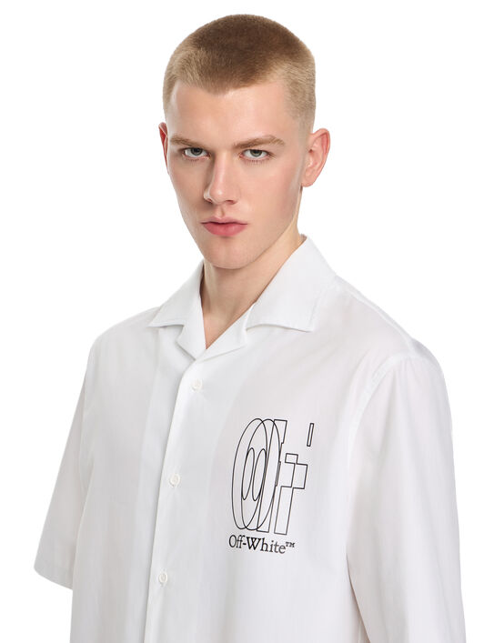 OFF WHITE Outl Dbl Arr Popl Bowl Shirt WHITE 44XGG01FS26F001