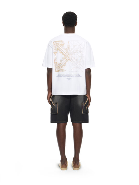 OFF WHITE Milano City Garments Skate  T-Shirt WHITE 44MAA120S26J01G