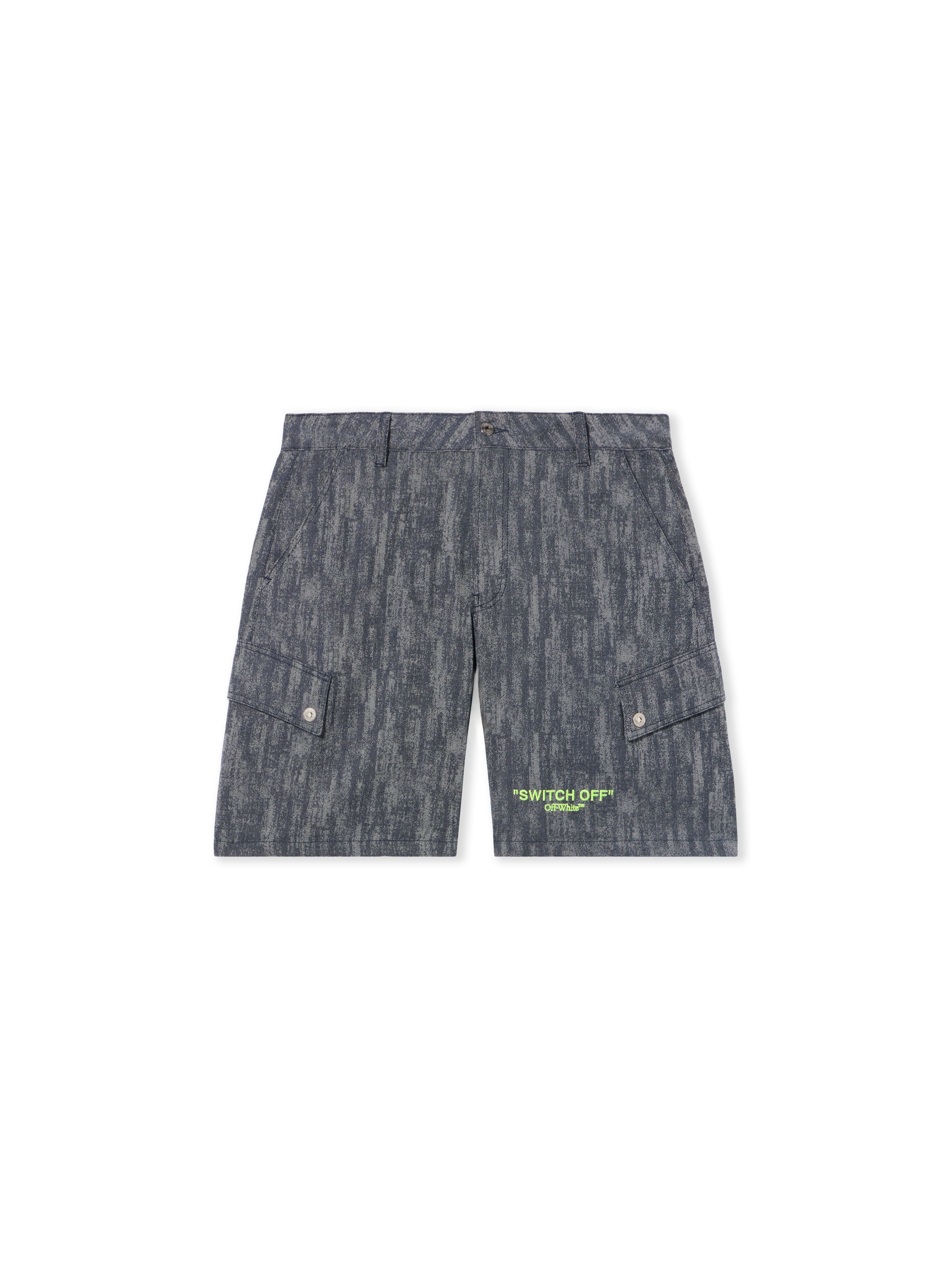 OFF WHITE Ss_Switch Off Cargo Shorts BLUE - YELLOW OMCS003T25FAB001