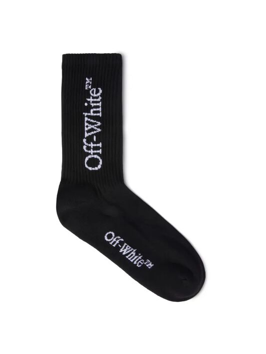 OFF WHITE Calzini Neri Medi Con Logo Bookish NERO OMRA085C99KNI001