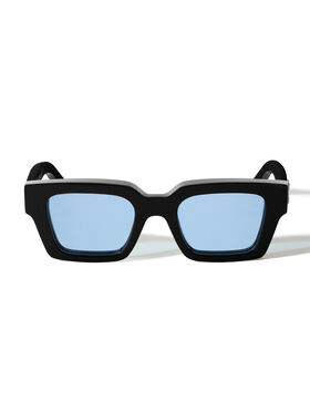 OFF WHITE Virgil  M Light Blue Lens Sunglasses Shiny Black OW1022103750