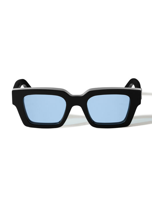 OFF WHITE Virgil  M Light Blue Lens Sunglasses Shiny Black OW1022103750
