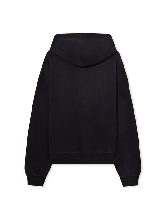 LAB L/AB Diagonal Washed Hoodie BLACK 44LABF26K058
