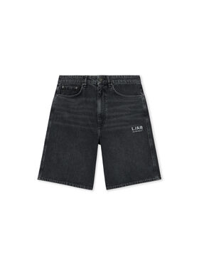 LAB L/AB Diagonal Denim Shorts PHANTOM BLACK 44LABF26D119