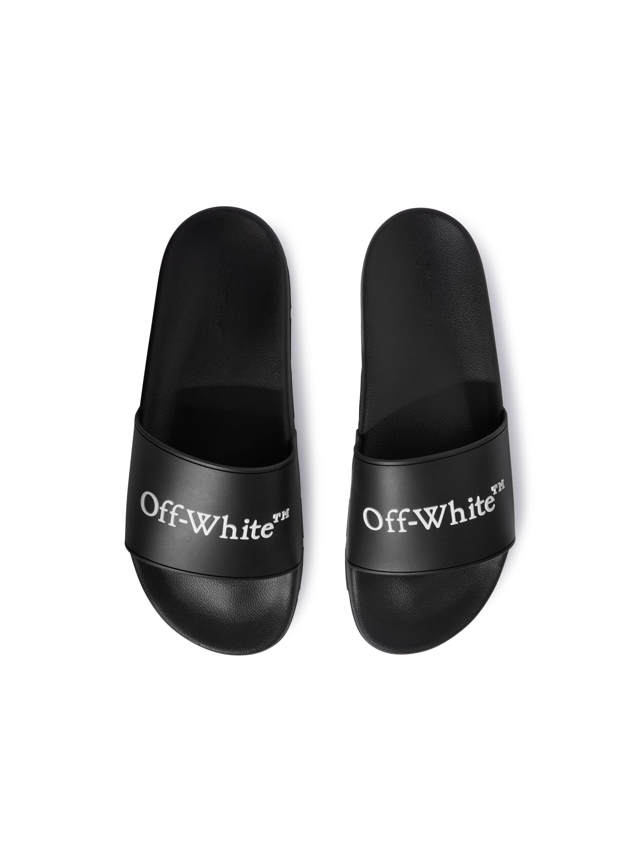 OFF WHITE Black Bookish Sliders BLACK OWIU001C99MAT001