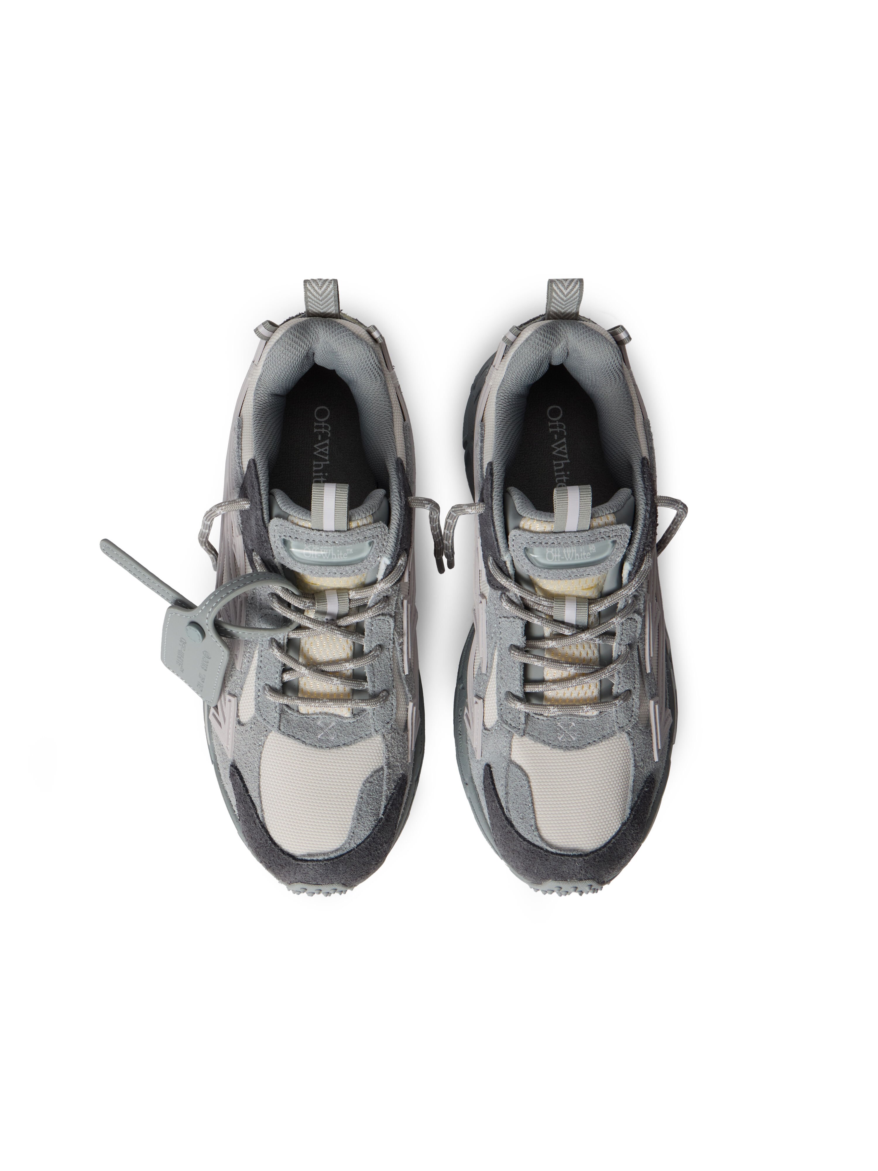 OFF WHITE Be Right Back Suede Sneakers GREY MELANGE - LIGHT GREY OWIA289F25LEA001