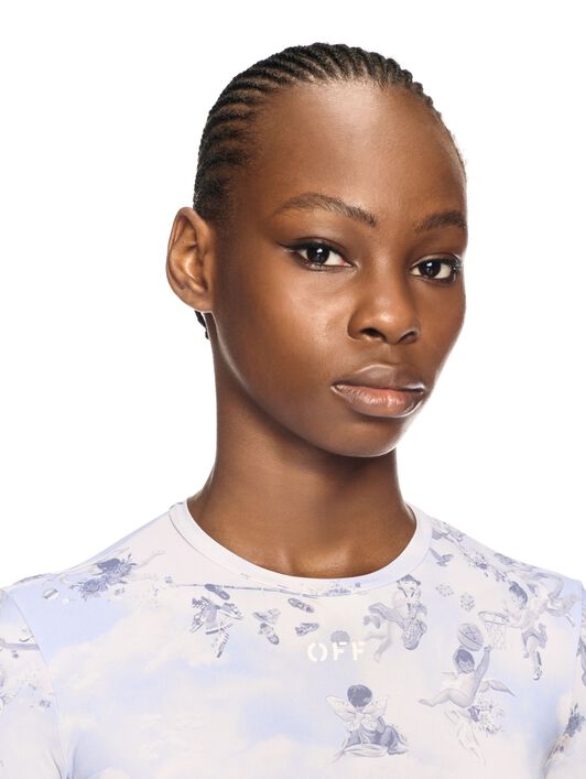 OFF WHITE White Fresco Long-Sleeved Top PURPLE OWAD136S25JER003