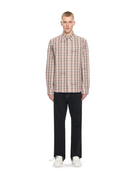 OFF WHITE Marker Check Flannel Shirt MAUVE MORN 44XGE04MS26F001