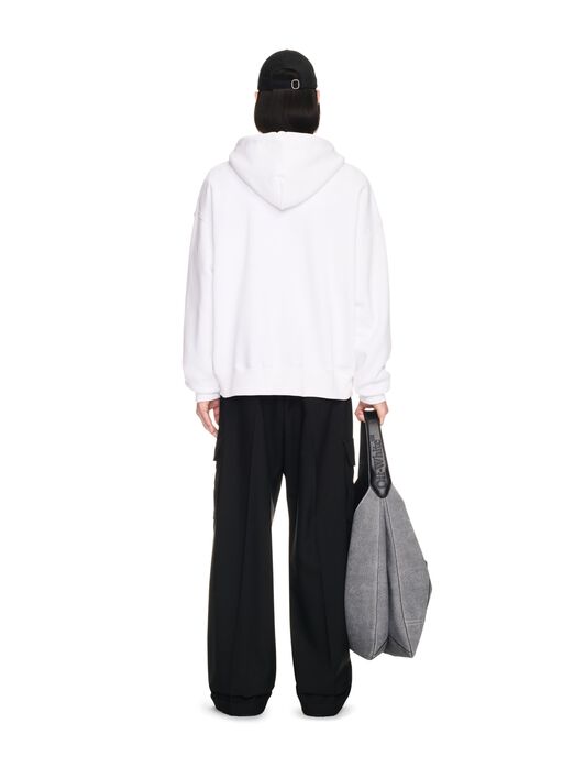 OFF WHITE White Big Bookish Skate Hoodie WHITE OMBB085C99FLE012