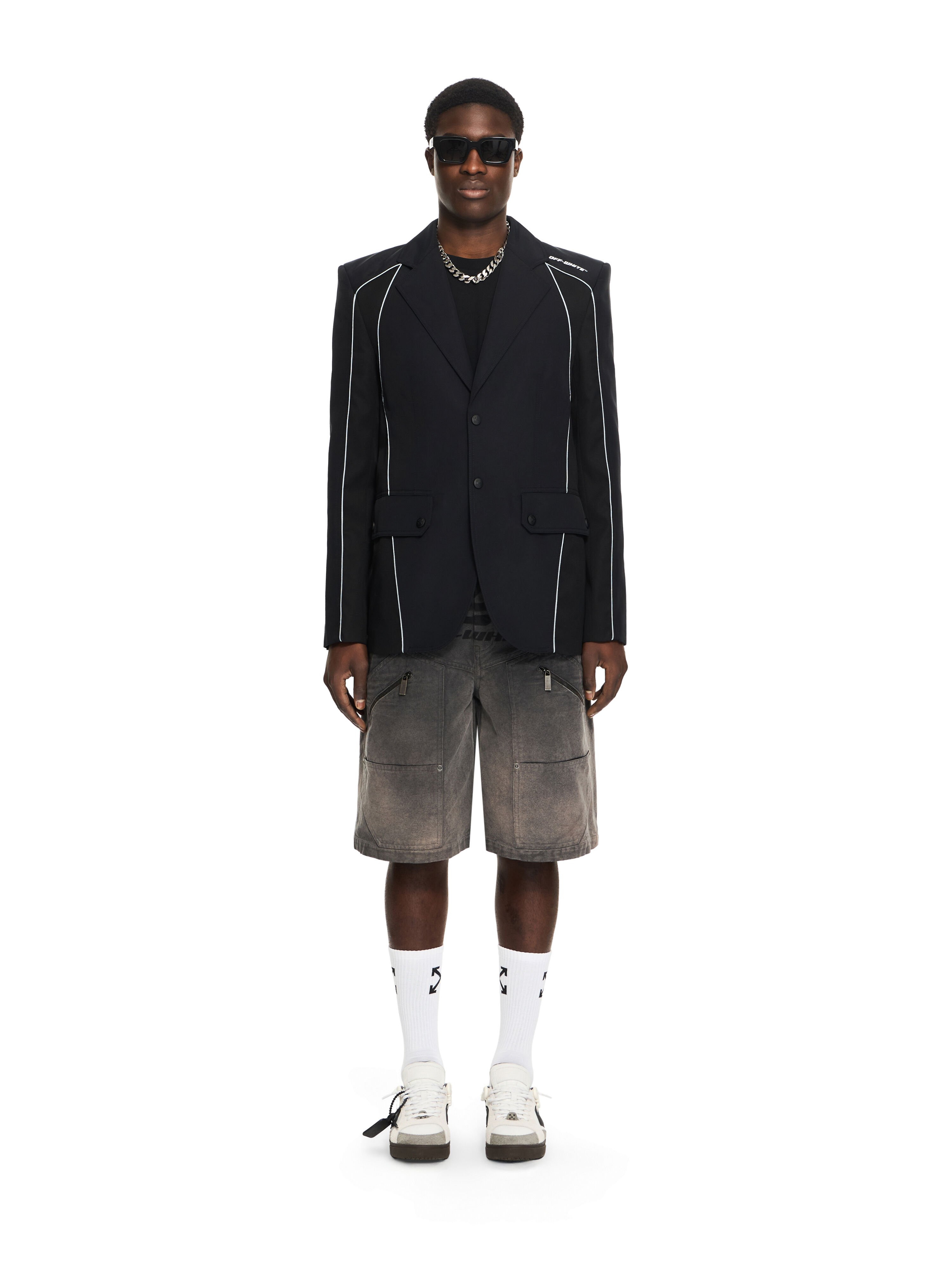 OFF WHITE Cordura Sporty Slim Jacket BLACK 44XEN09QS26F001