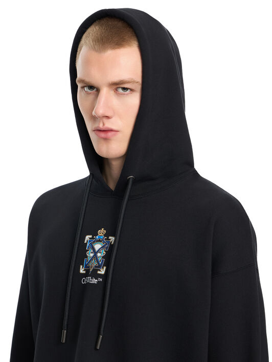 OFF WHITE Jewel Arrow Loose Hoodie BLACK 44MBB12MS26F002