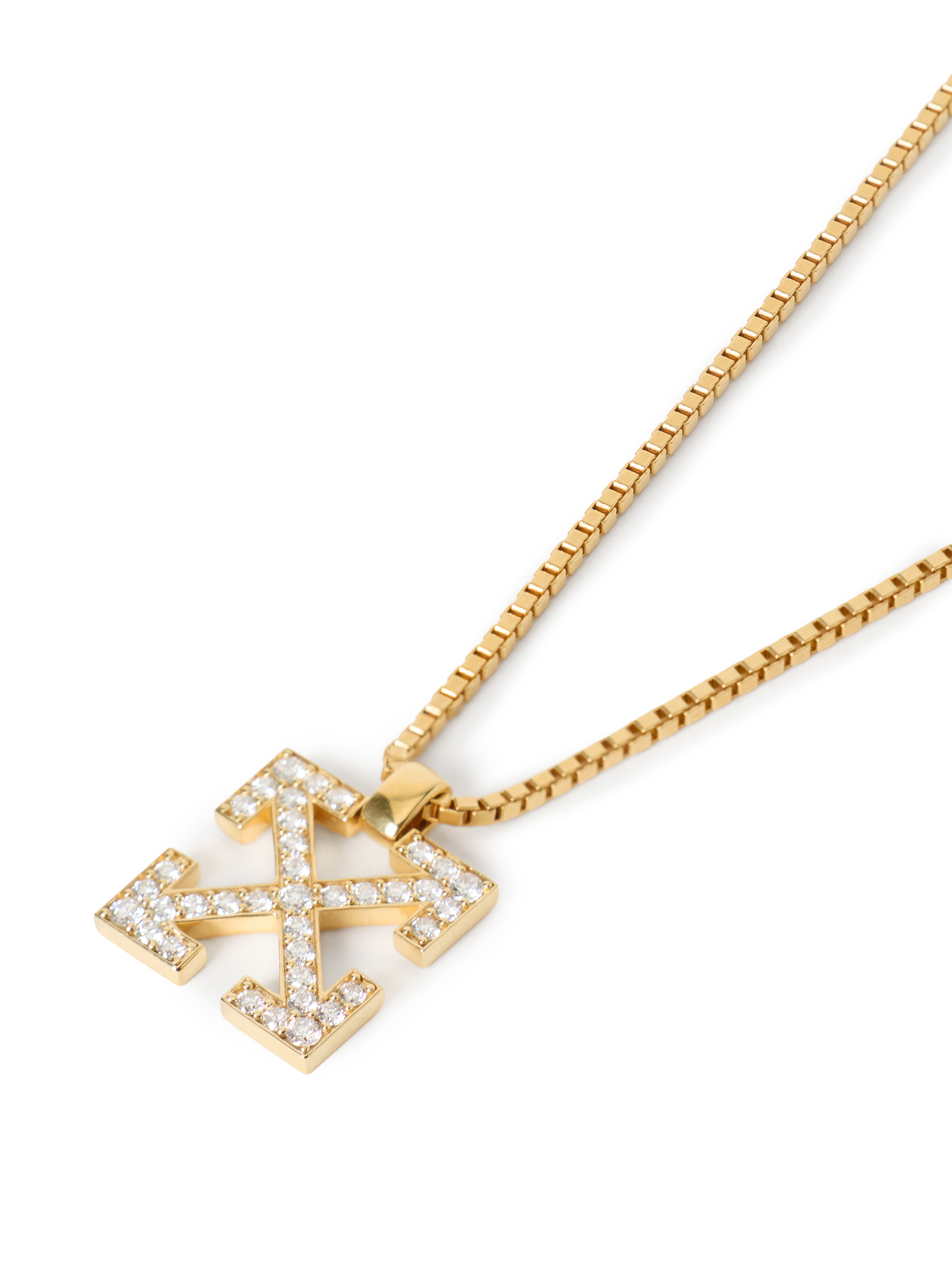 Arrow Diamond Pendant Necklace OFF WHITE Arrow Diamond Pendant Necklace GOLDMETAL C06545