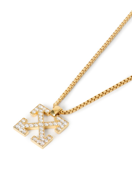 Arrow Diamond Pendant Necklace OFF WHITE Arrow Diamond Pendant Necklace GOLDMETAL C06545