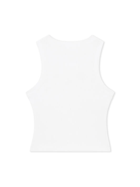 LAB L/AB Ribbed Crop Tank Top Bright White LABF2639A00033T