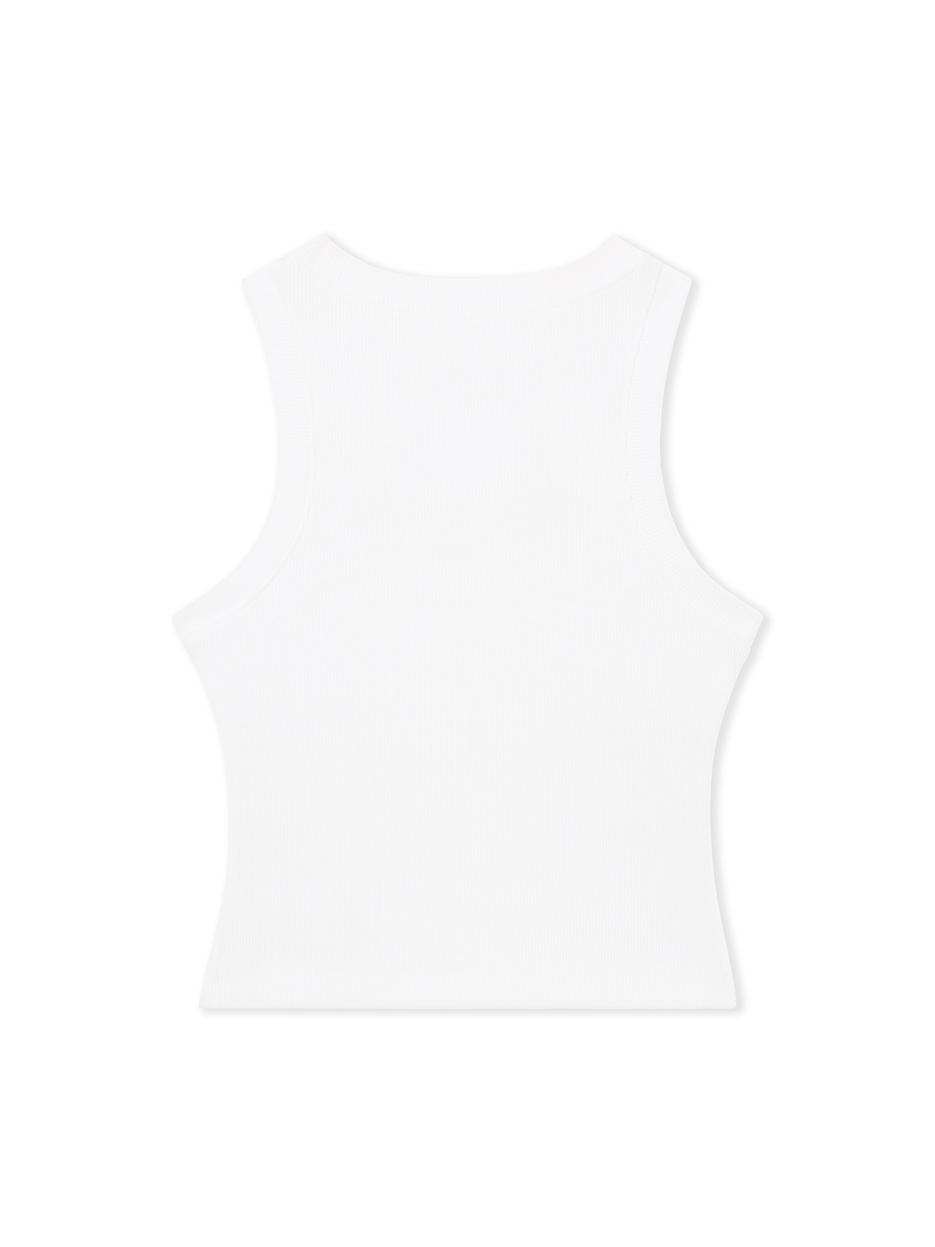 LAB L/AB Ribbed Crop Tank Top Bright White LABF2639A00033T