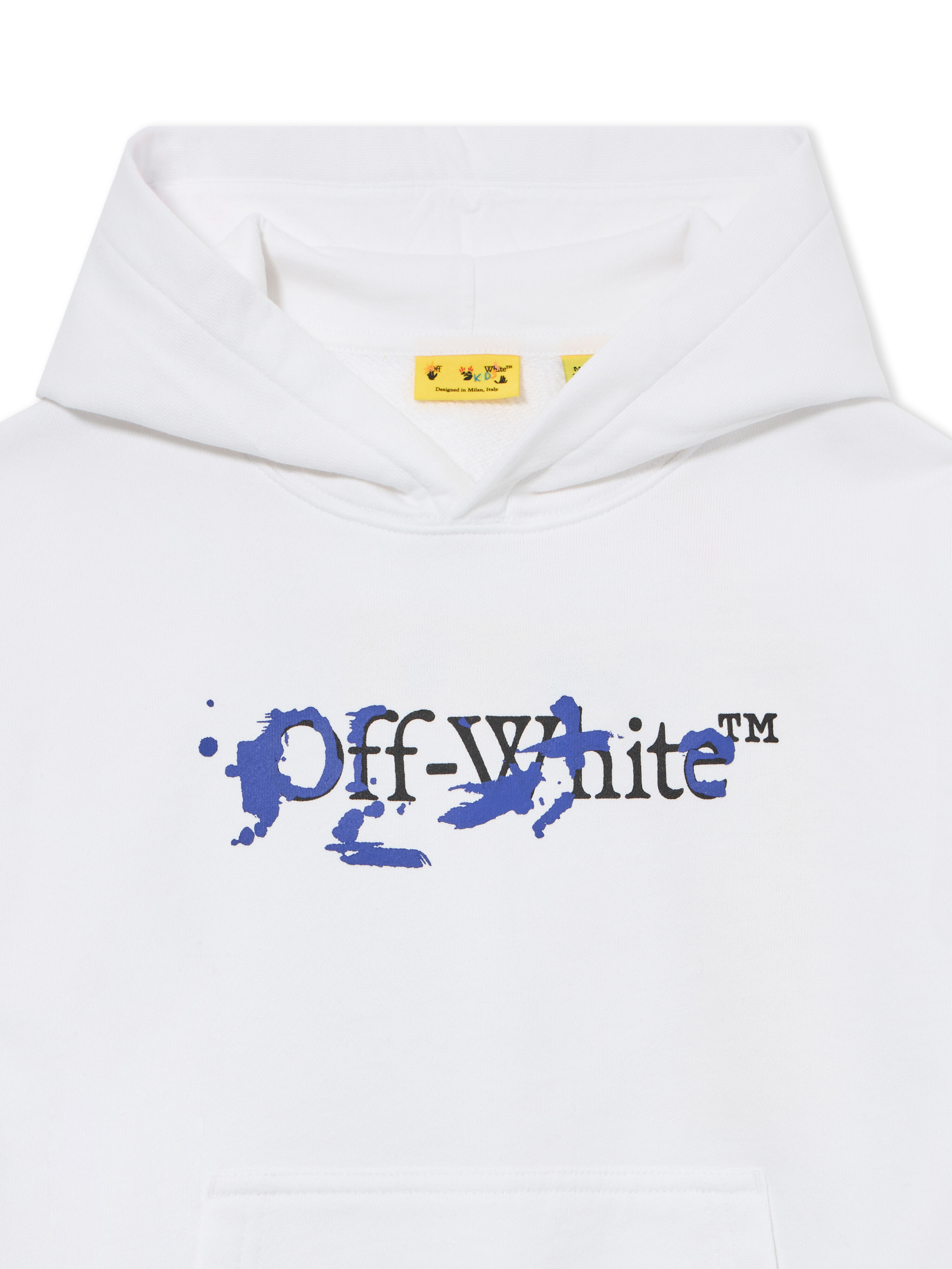 OFF WHITE Big Bookish Splat Ink Hoodie WHITE 44BBB001S26F002