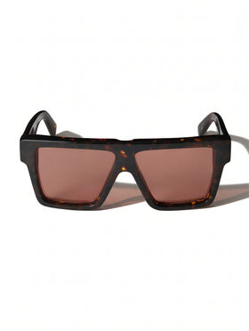 OFF WHITE Berkeley Brown Lens Sunglasses Shiny Black OW1052606457