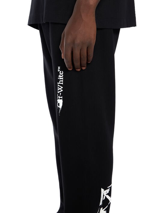 Ink Arrow Cuffed Sweatpants OFF WHITE Ink Arrow Cuffed Sweatpants BLACK - WHITE OMCH057F25FLE002