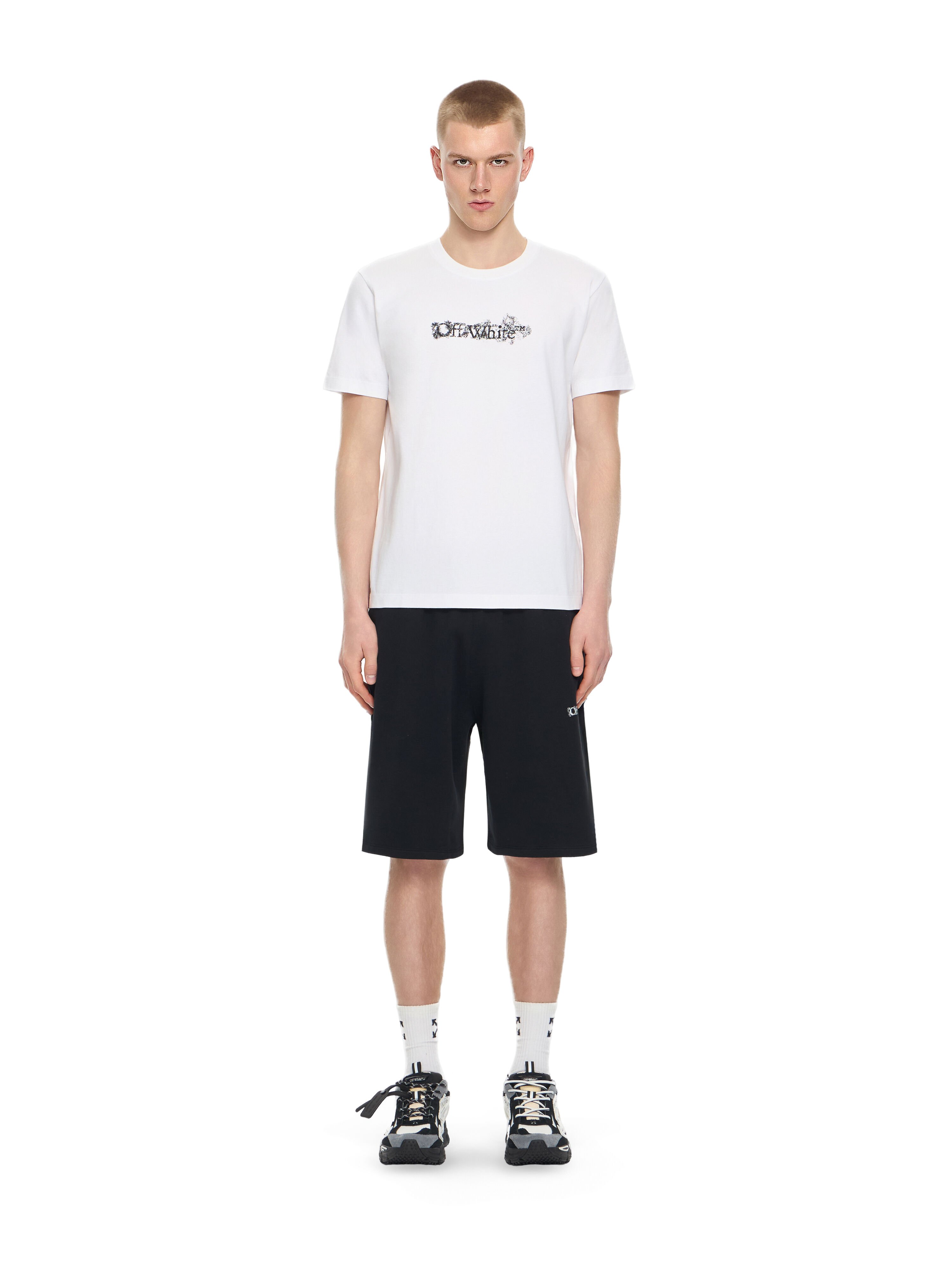 OFF WHITE Heraldic Arrow Skate Sweatshort BLACK 44MCI013S26F001